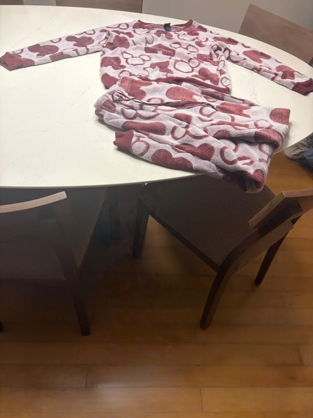 Disney Red Patterned Loungewear Set -Mickey mouse